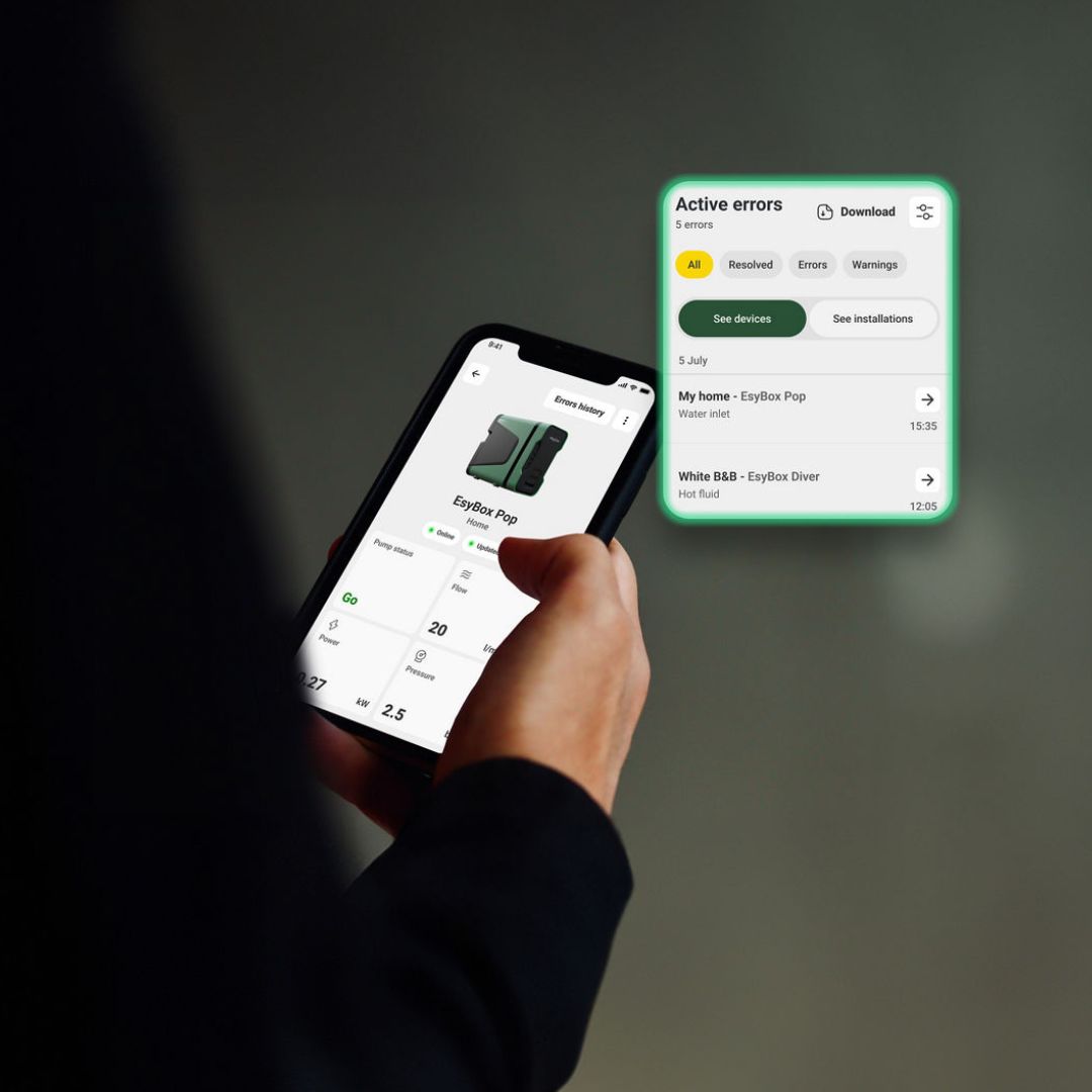 DAB Esybox Pop - mobile app - FIlpumps